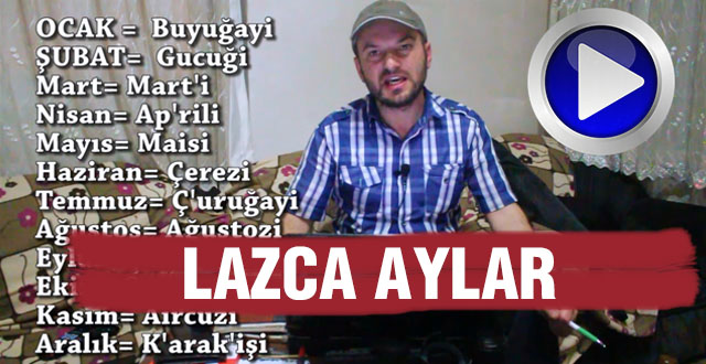 Lazca Aylar, Lazcada kullanılan ay isimleri